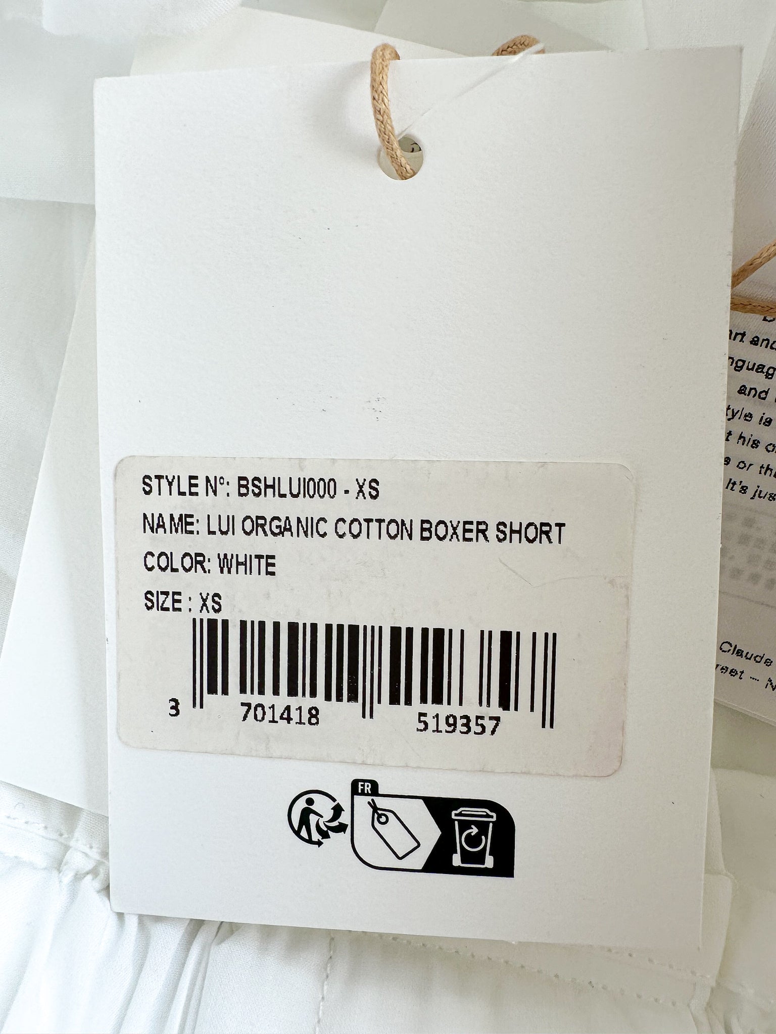 The Frankie Shop White Lui Logo Embroiderd Front Boxer Shorts
