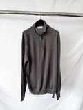 Pringle Of Scotland Qtr Zip Extra Fine Merino Wool Jumper In Grey
