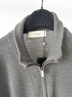 Pringle Of Scotland Qtr Zip Extra Fine Merino Wool Jumper In Grey