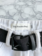 The Frankie Shop Arlet Belted White Shorts