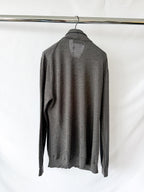 Pringle Of Scotland Qtr Zip Extra Fine Merino Wool Jumper In Grey