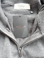 Pringle Of Scotland Qtr Zip Extra Fine Merino Wool Jumper In Grey