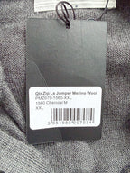 Pringle Of Scotland Qtr Zip Extra Fine Merino Wool Jumper In Grey