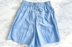 The Frankie Shop Blue Lui Logo Embroidered Front Cotton Boxer Shorts