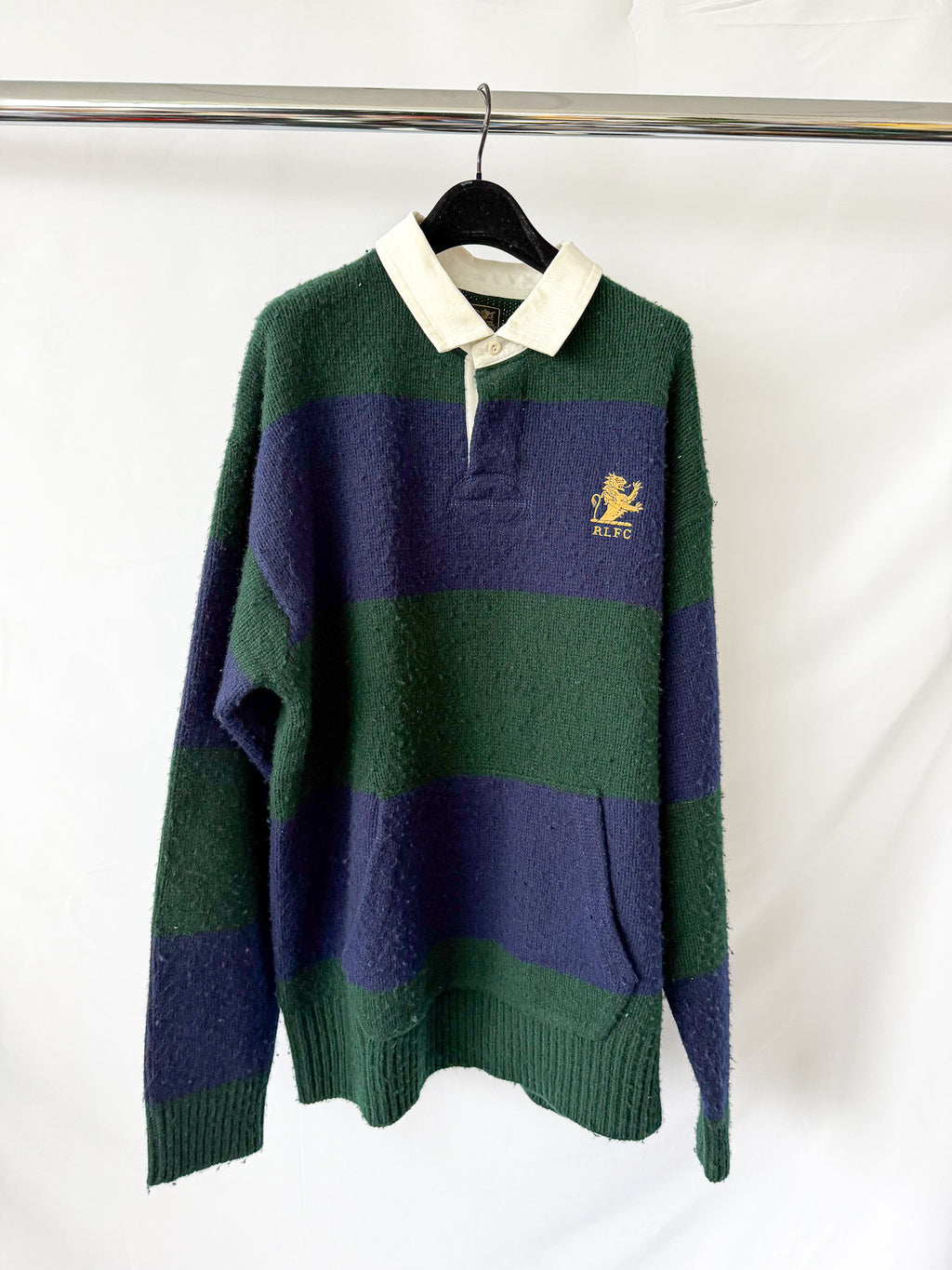 Ralph Lauren Polo Striped Wool Cashmere Rugby Jumper