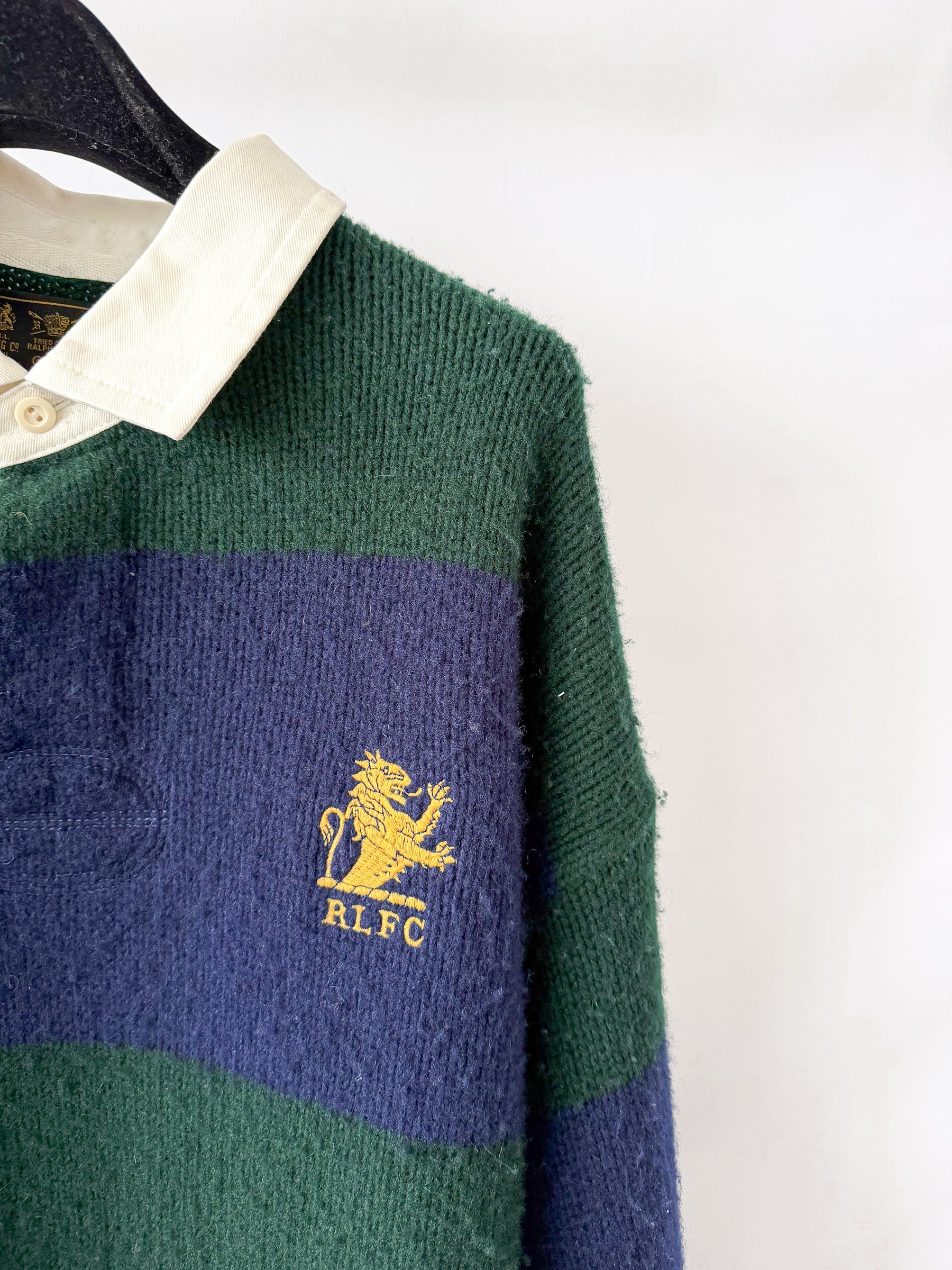 Ralph Lauren Polo Striped Wool Cashmere Rugby Jumper