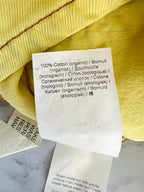 Ganni Yellow Denim Logo Shorts