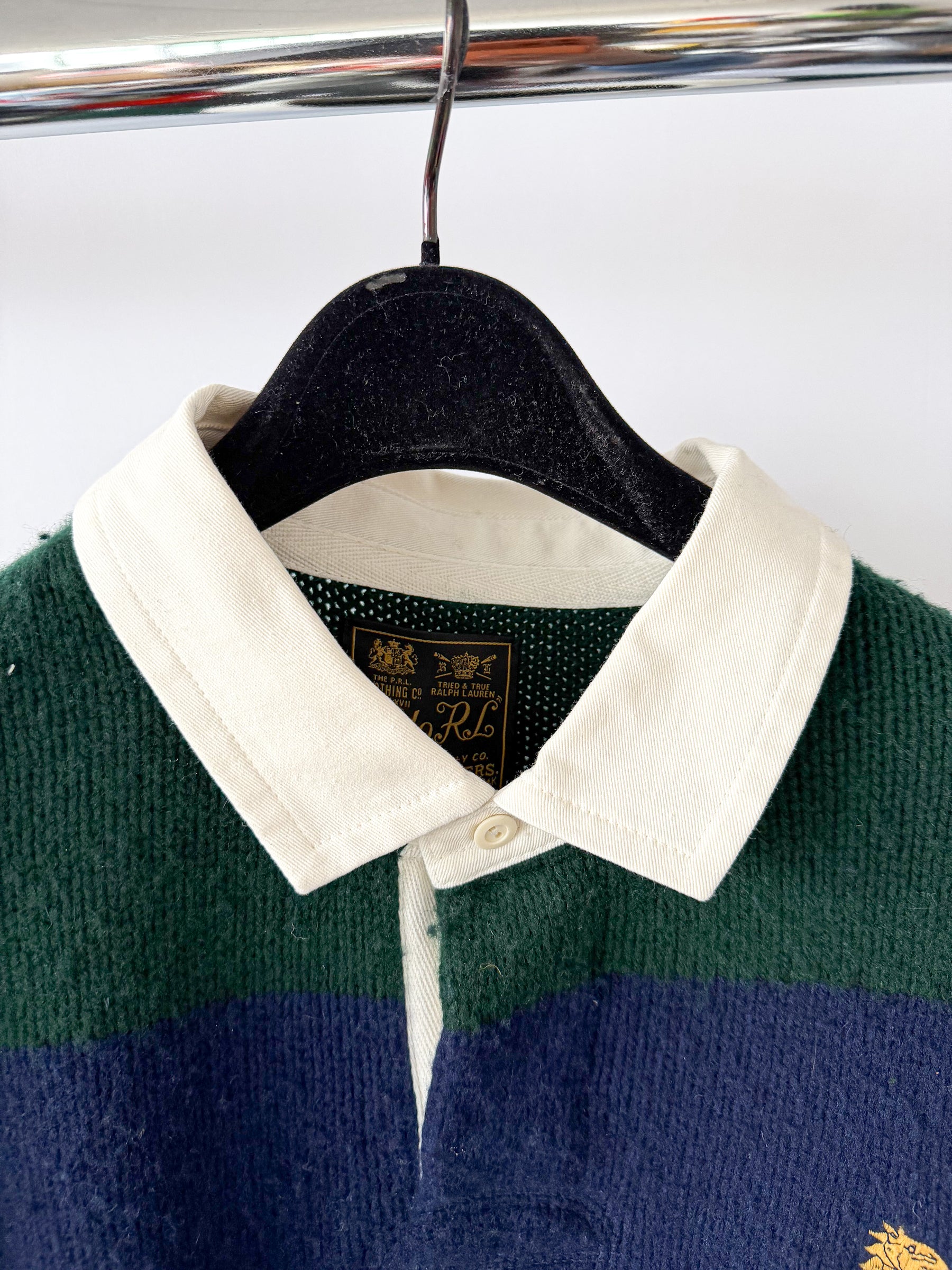 Ralph Lauren Polo Striped Wool Cashmere Rugby Jumper