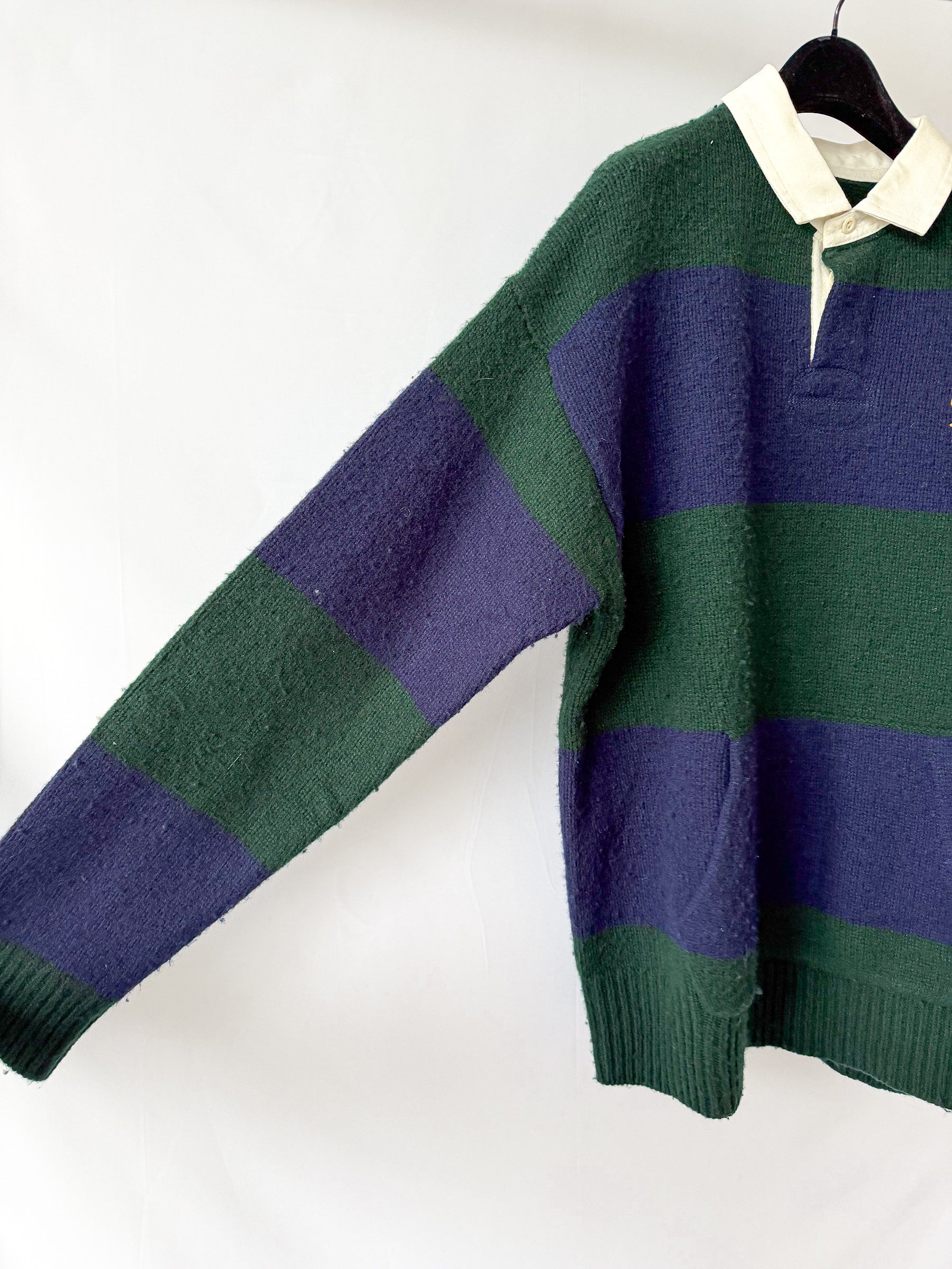 Ralph Lauren Polo Striped Wool Cashmere Rugby Jumper