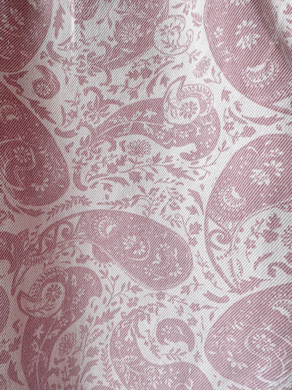 Ganni Pink Paisley-Print Organic Swigy Straight-Leg Jeans