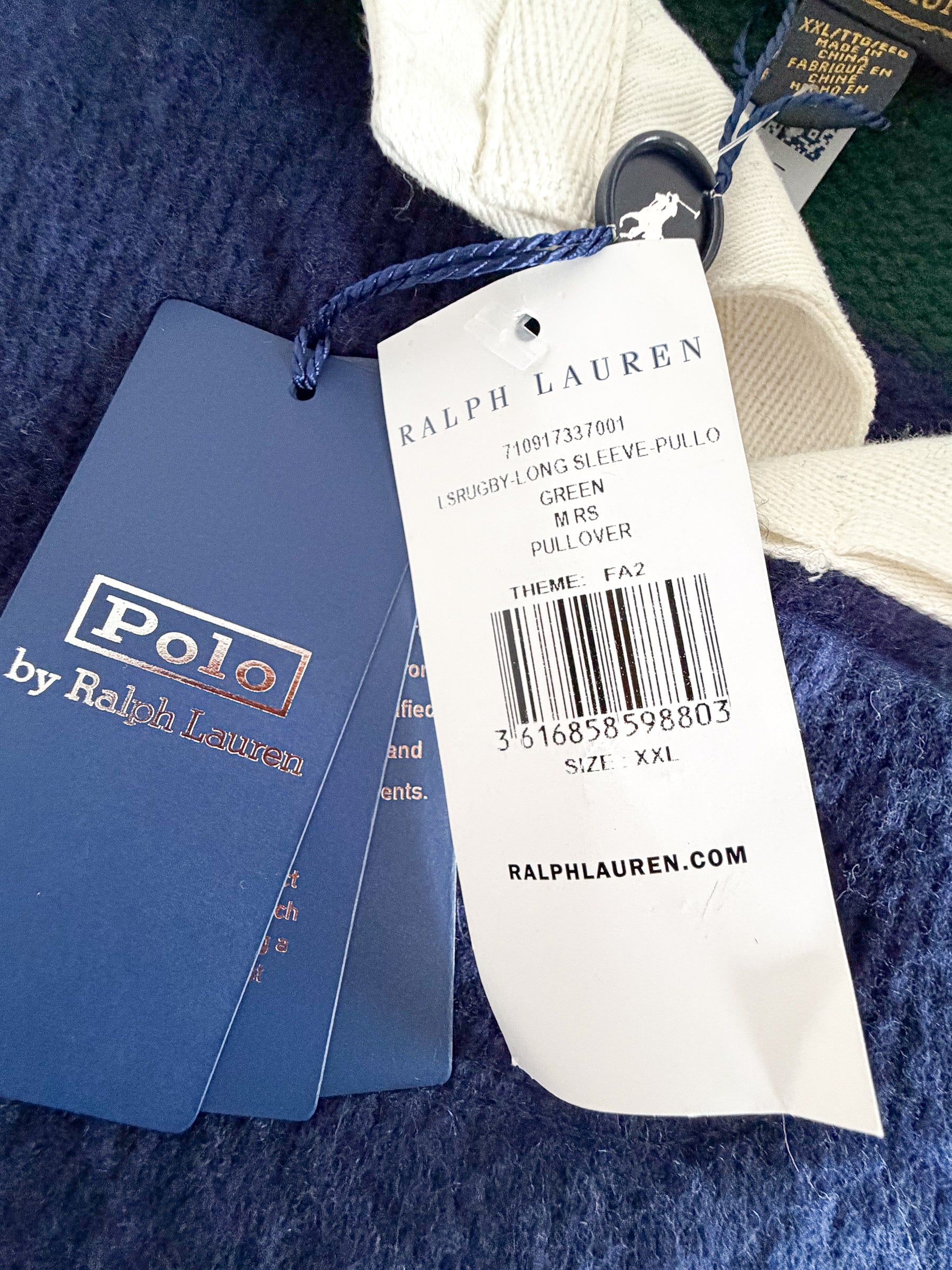 Ralph Lauren Polo Striped Wool Cashmere Rugby Jumper