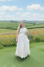 Amy Jane London Clara Floral Prairie Maxikleid mit hohem Kragen