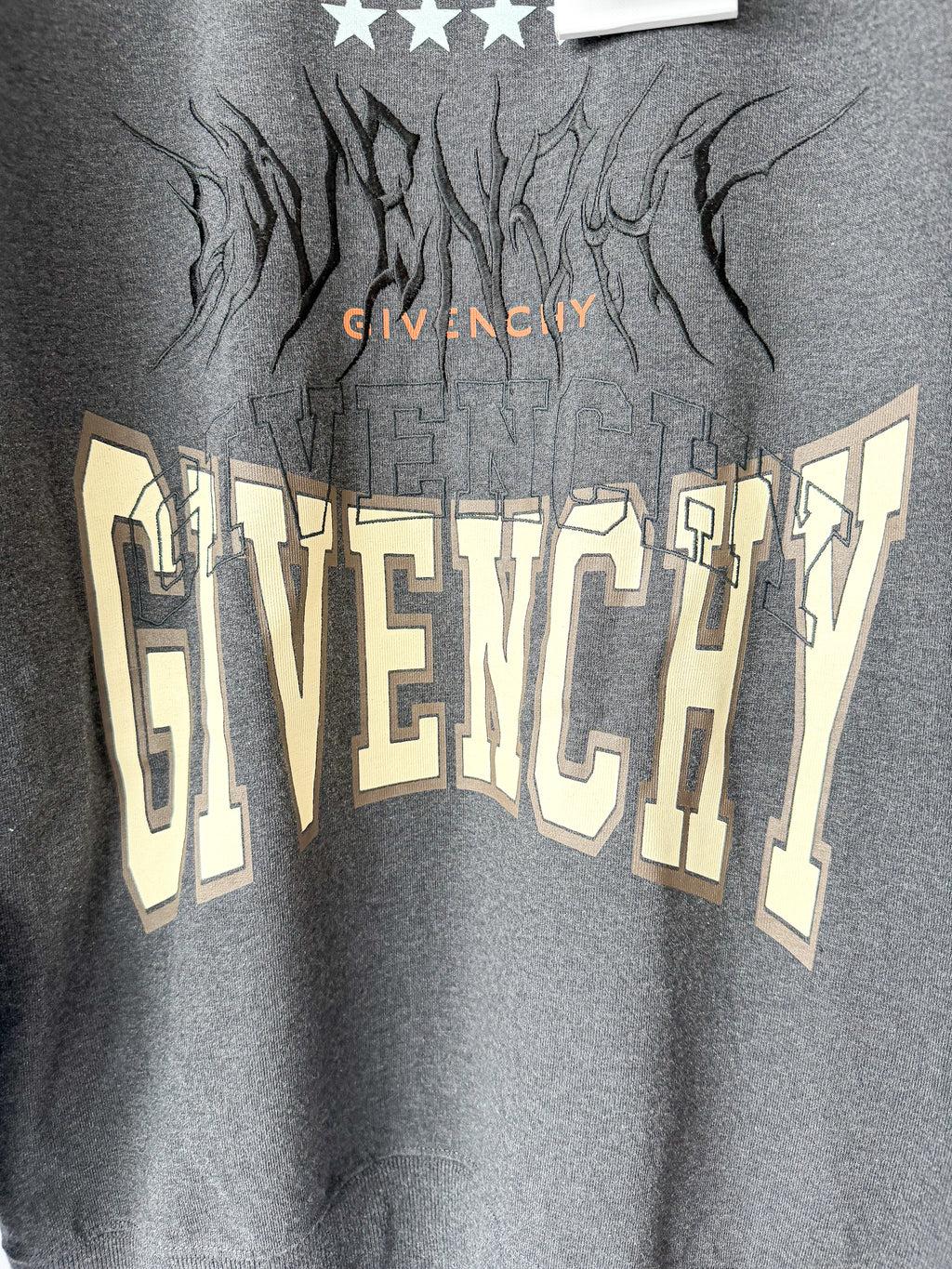 Givenchy Men's Multi Logo Crew Sweat in Charcoal