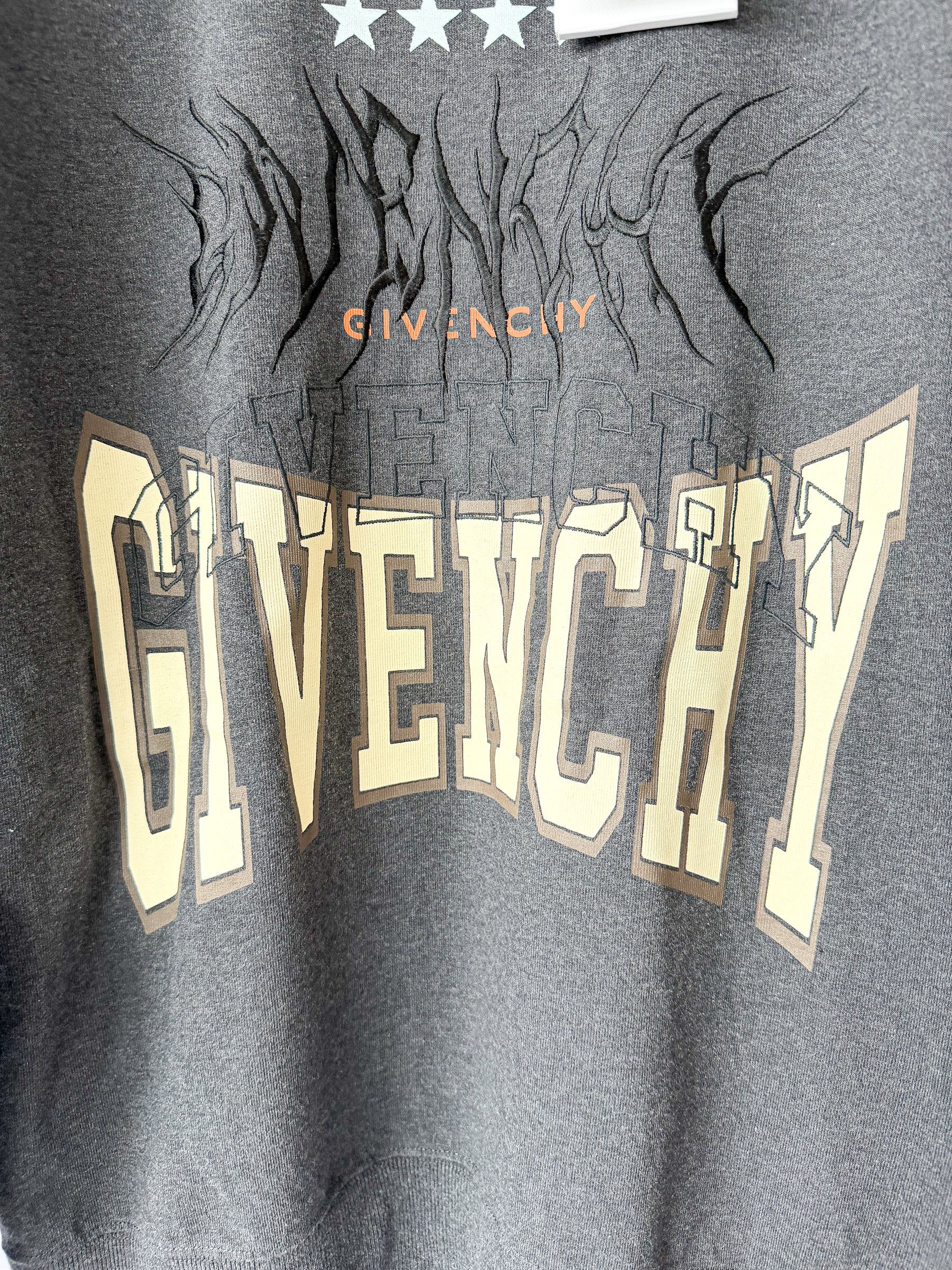 Givenchy Men's Multi Logo Crew Sweat in Charcoal