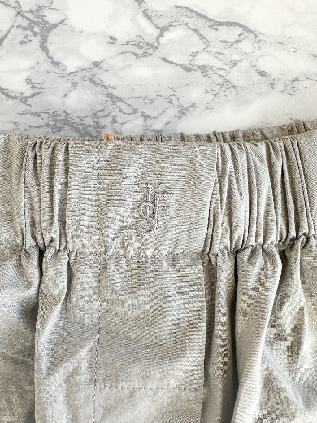 The Frankie Shop Grey Lui Logo Embroidered Front Cotton Boxer Shorts