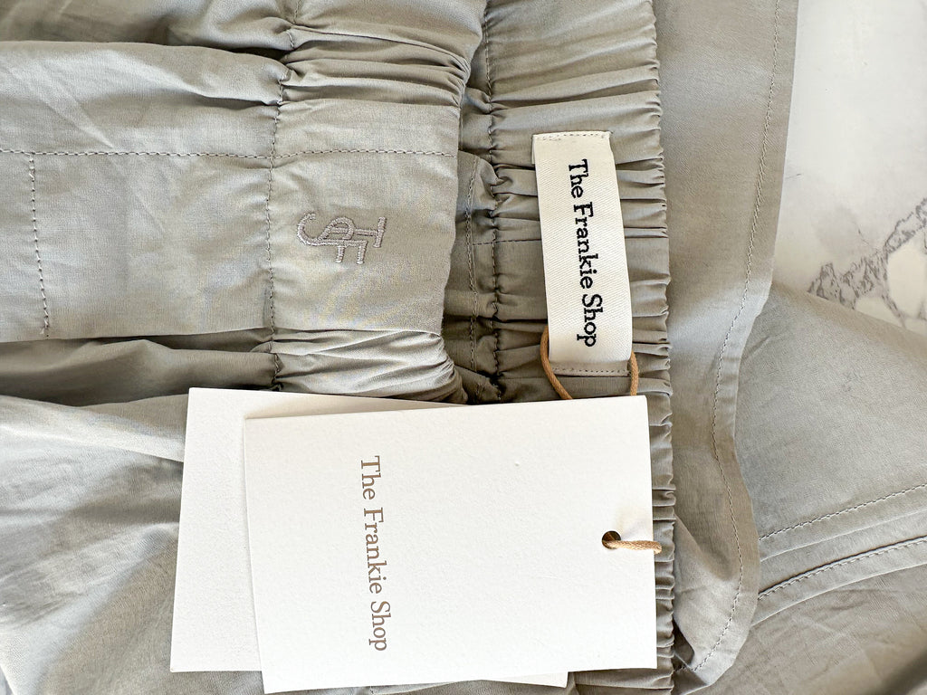 The Frankie Shop Grey Lui Logo Embroidered Front Cotton Boxer Shorts