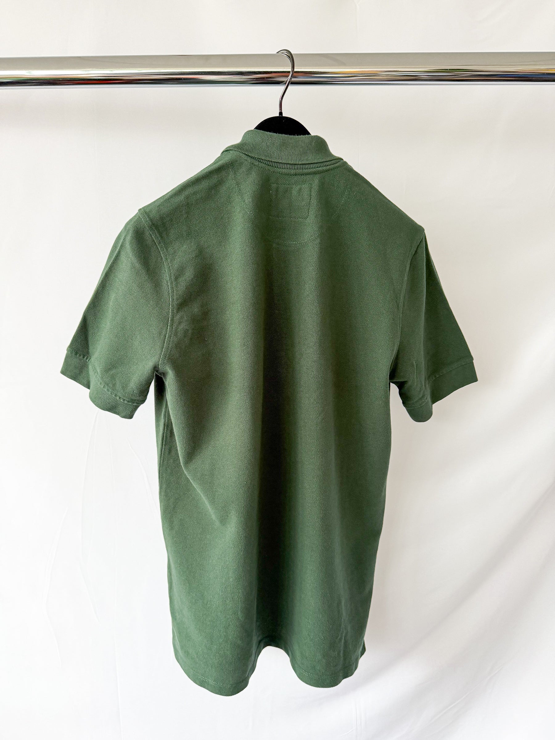 Drake's Dark Green Polo Shirt With Logo Embroidered Cotton Piqué