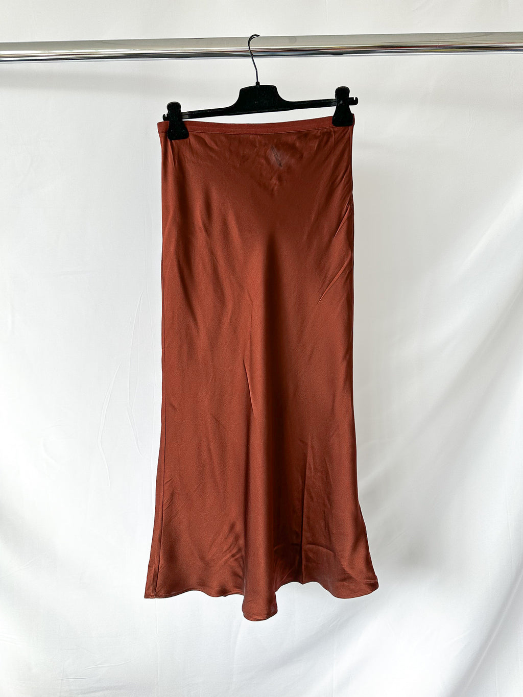 Anine Bing Dark Cherry Silk Slip Skirt (IMPERFECT)