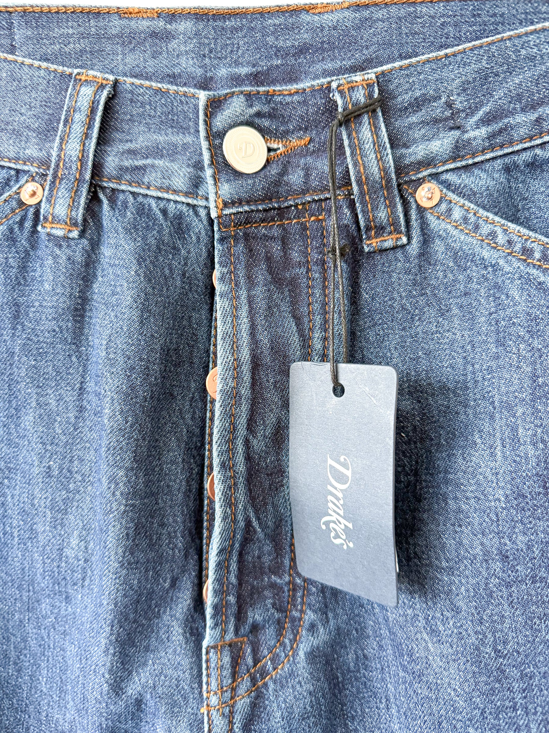 Drake's Blue Regular Fit Jeans