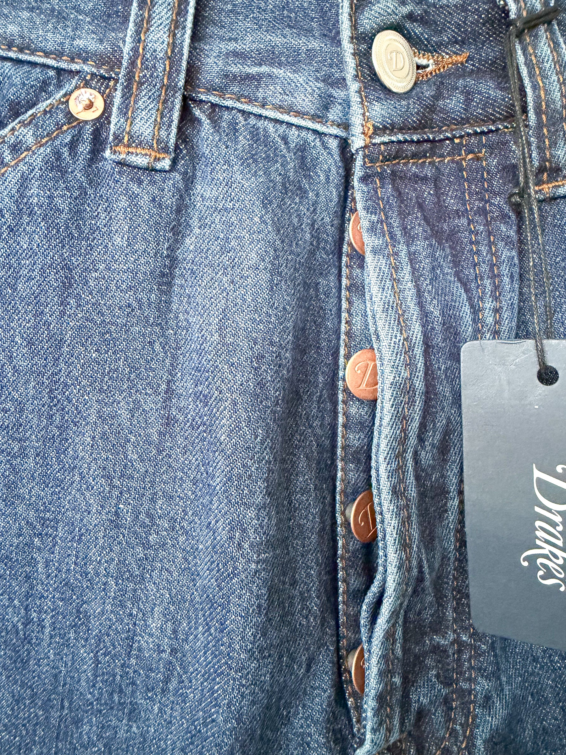 Drake's Blue Regular Fit Jeans