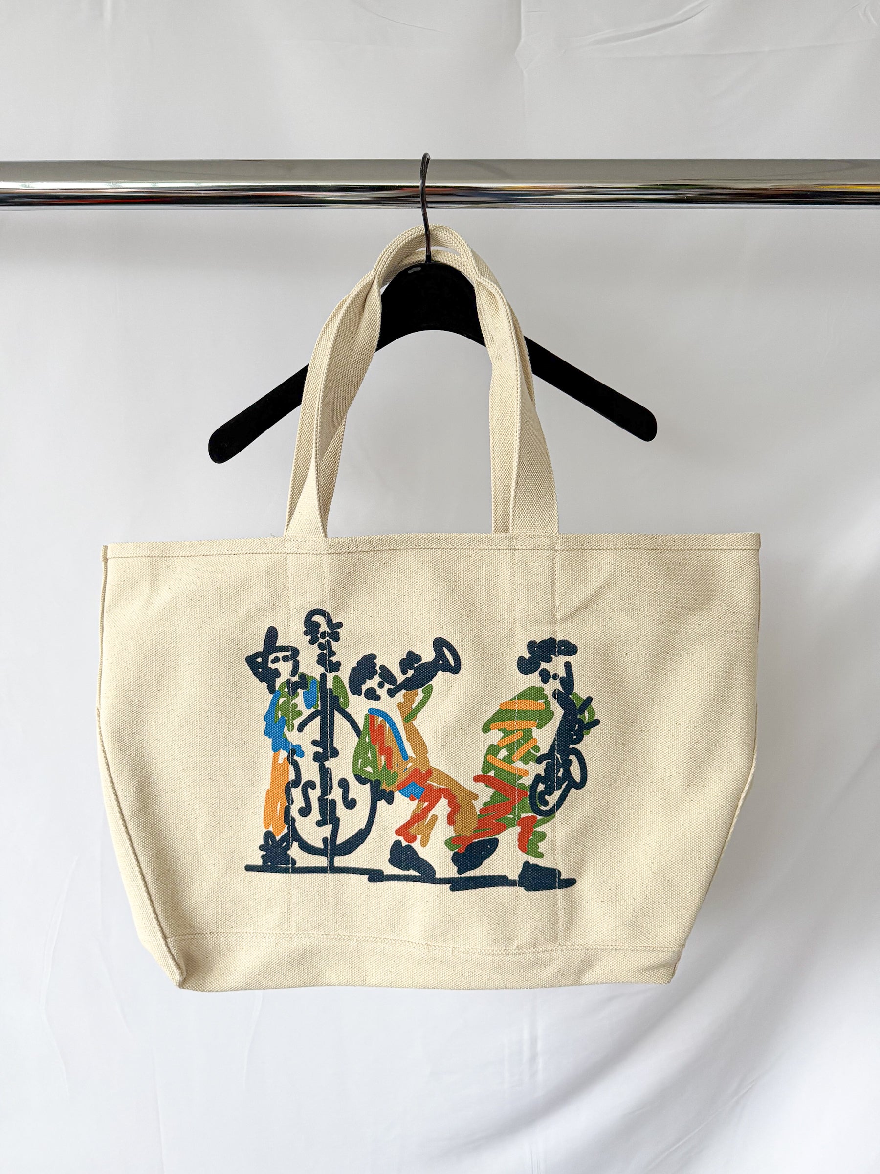 Drake's Aime Leon Dore Canvas Ecru Tote Bag