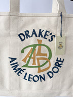Drake's Aime Leon Dore Canvas Ecru Tote Bag