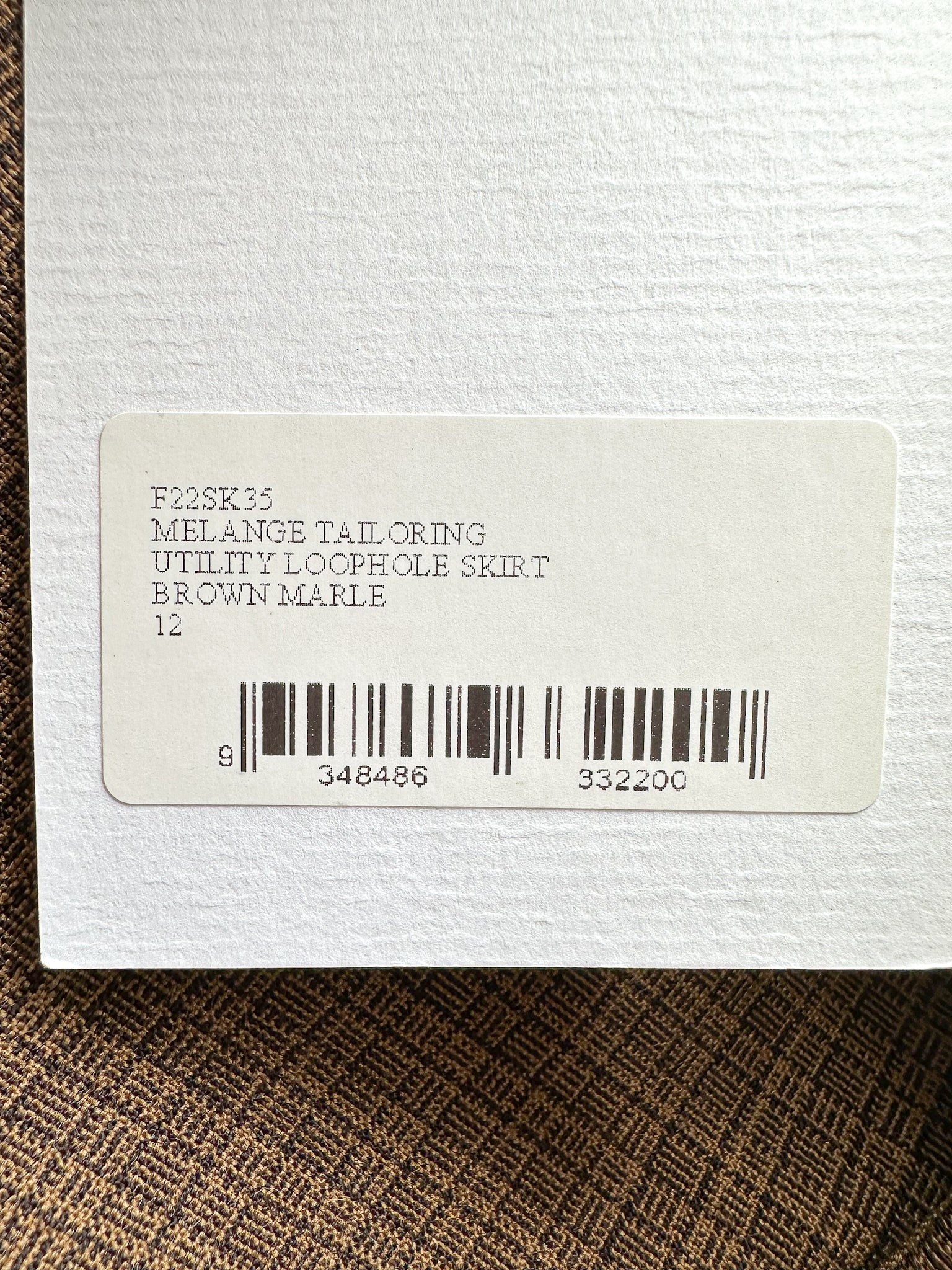 Christopher Esber Brown Wool Blend Checked Cargo Midi Skirt