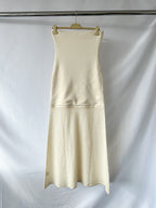 POSSE Romy Cremefarbenes Maxikleid aus Häkelstrick