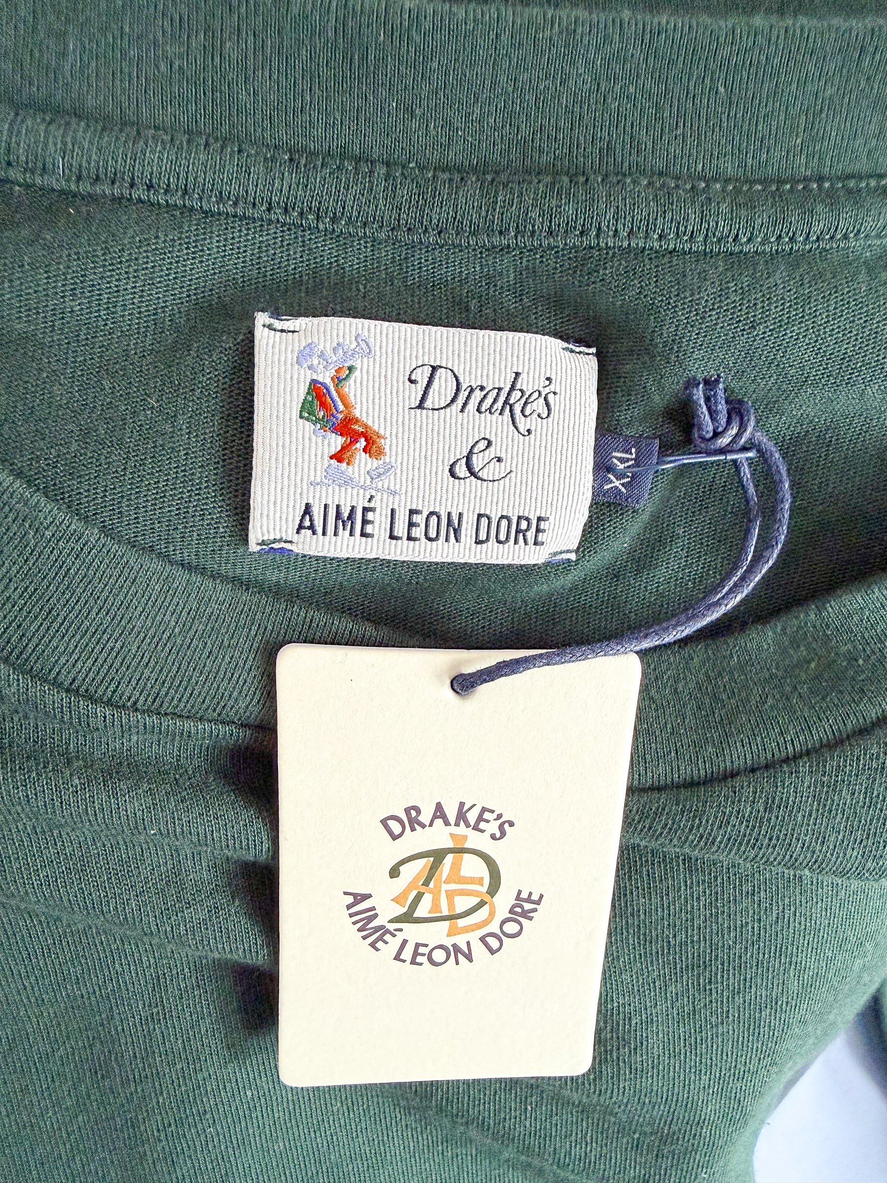 Drake's Aime Leon Dore Green Print T-Shirt