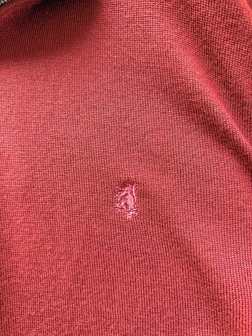 Pringle Of Scotland Qtr Zip Extra Fine Merino Wool Jumper In Burgundy