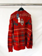 Ralph Lauren Polo Wool Blend Chunky Knit Western Fair Isle Sweater