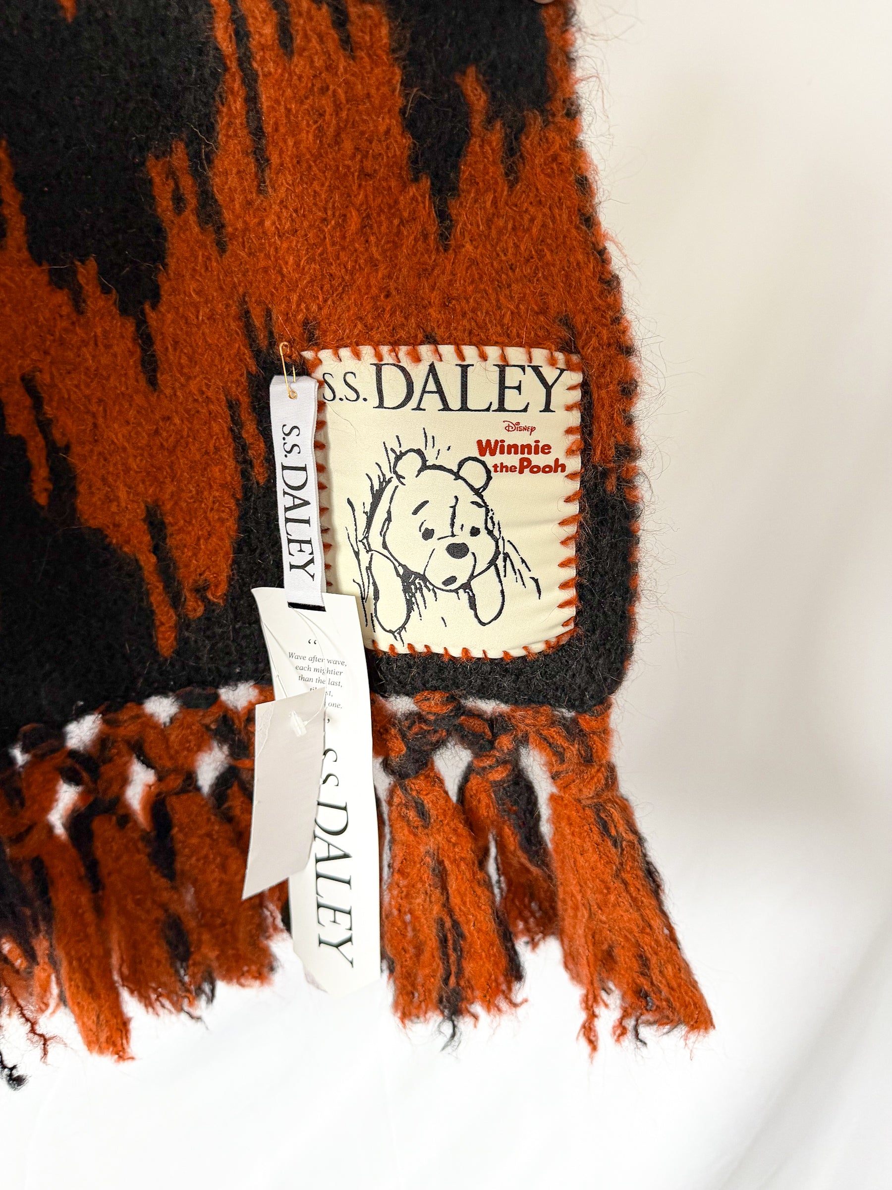 S.S.DALEY x Disney Winnie the Pooh TIGGER Stripe Mohair Scarf