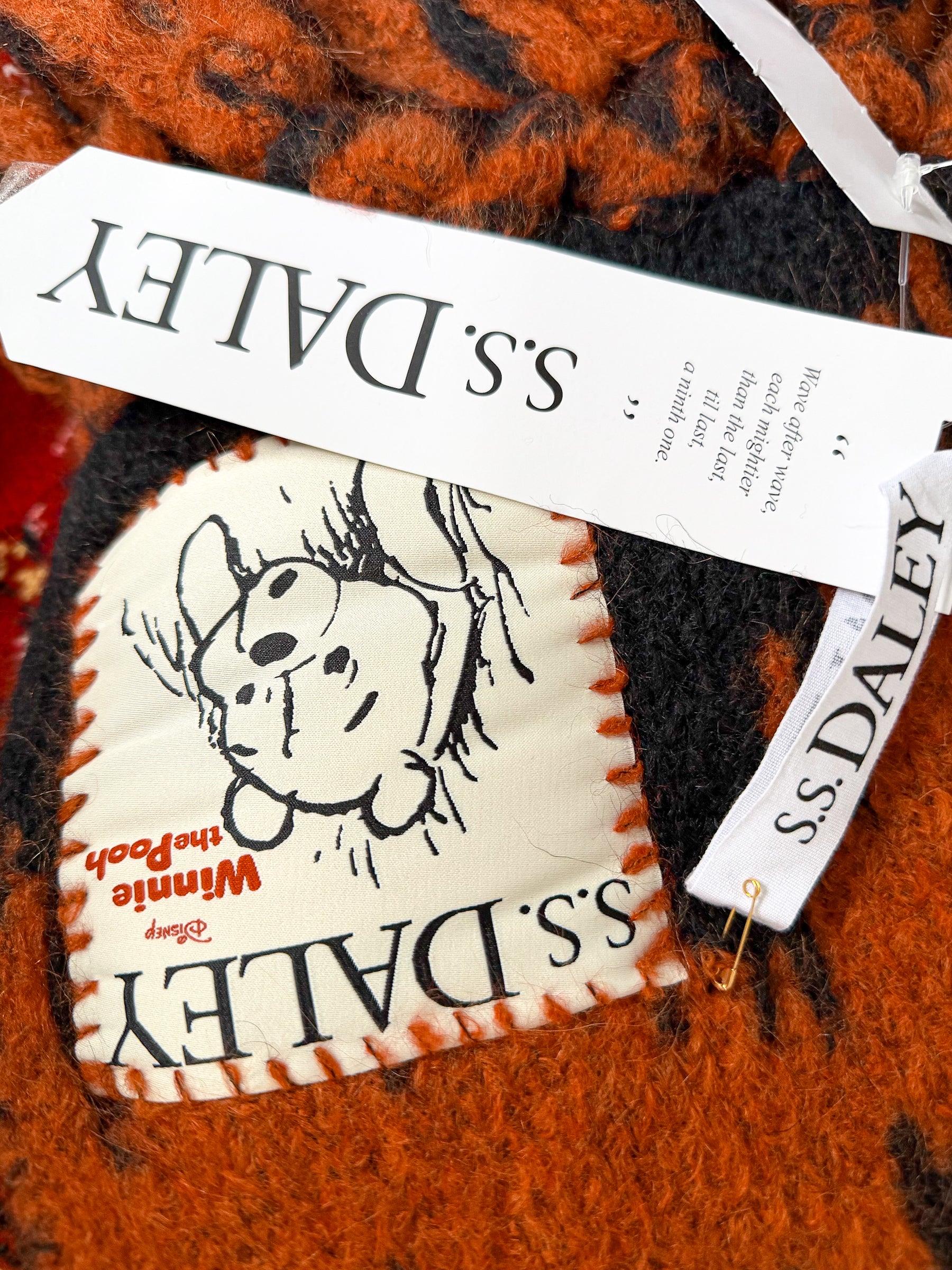 S.S.DALEY x Disney Winnie the Pooh TIGGER Stripe Mohair Scarf