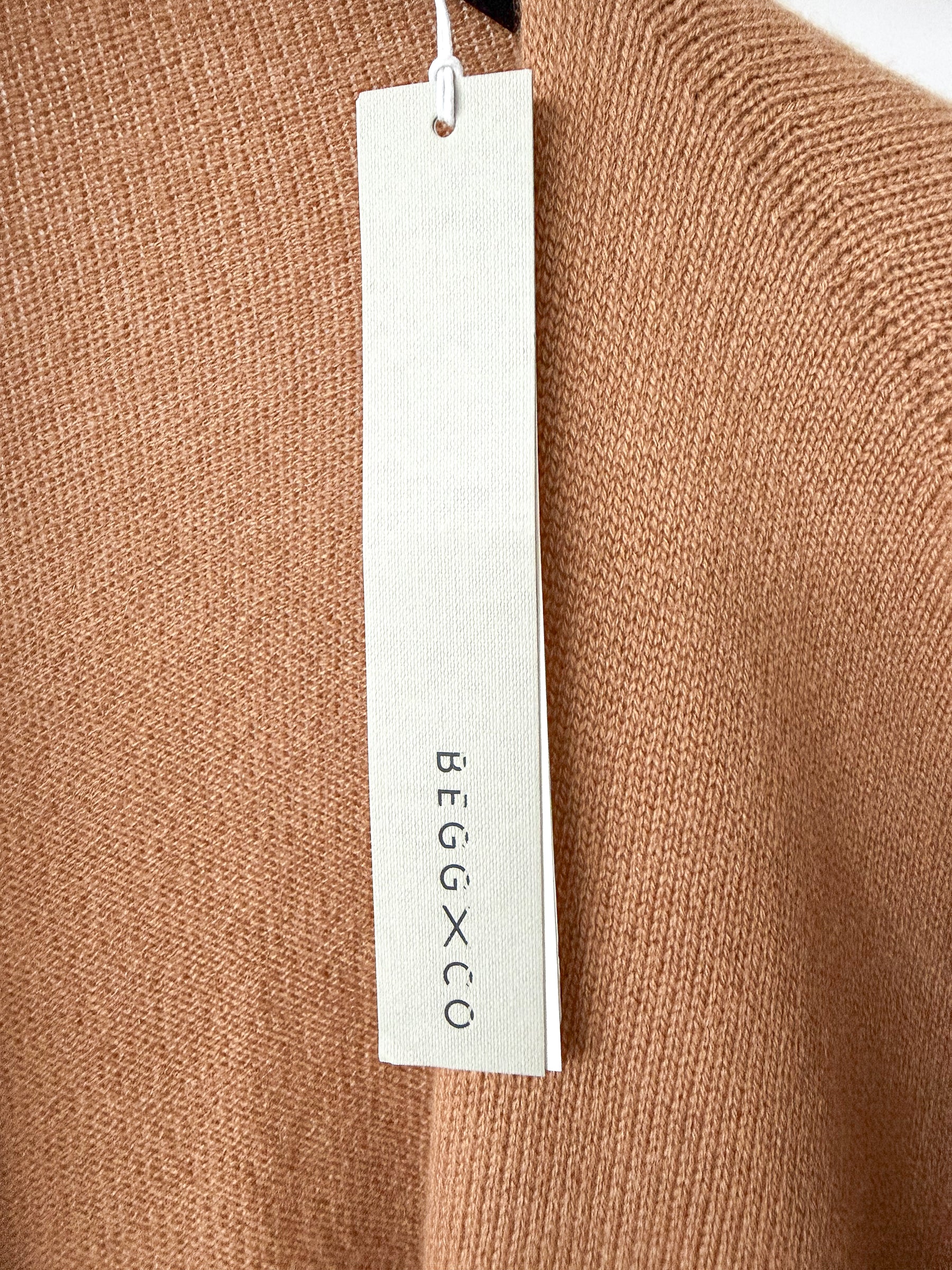 Begg x Co 100% Cashmere Joy Slough Brown Cardigan