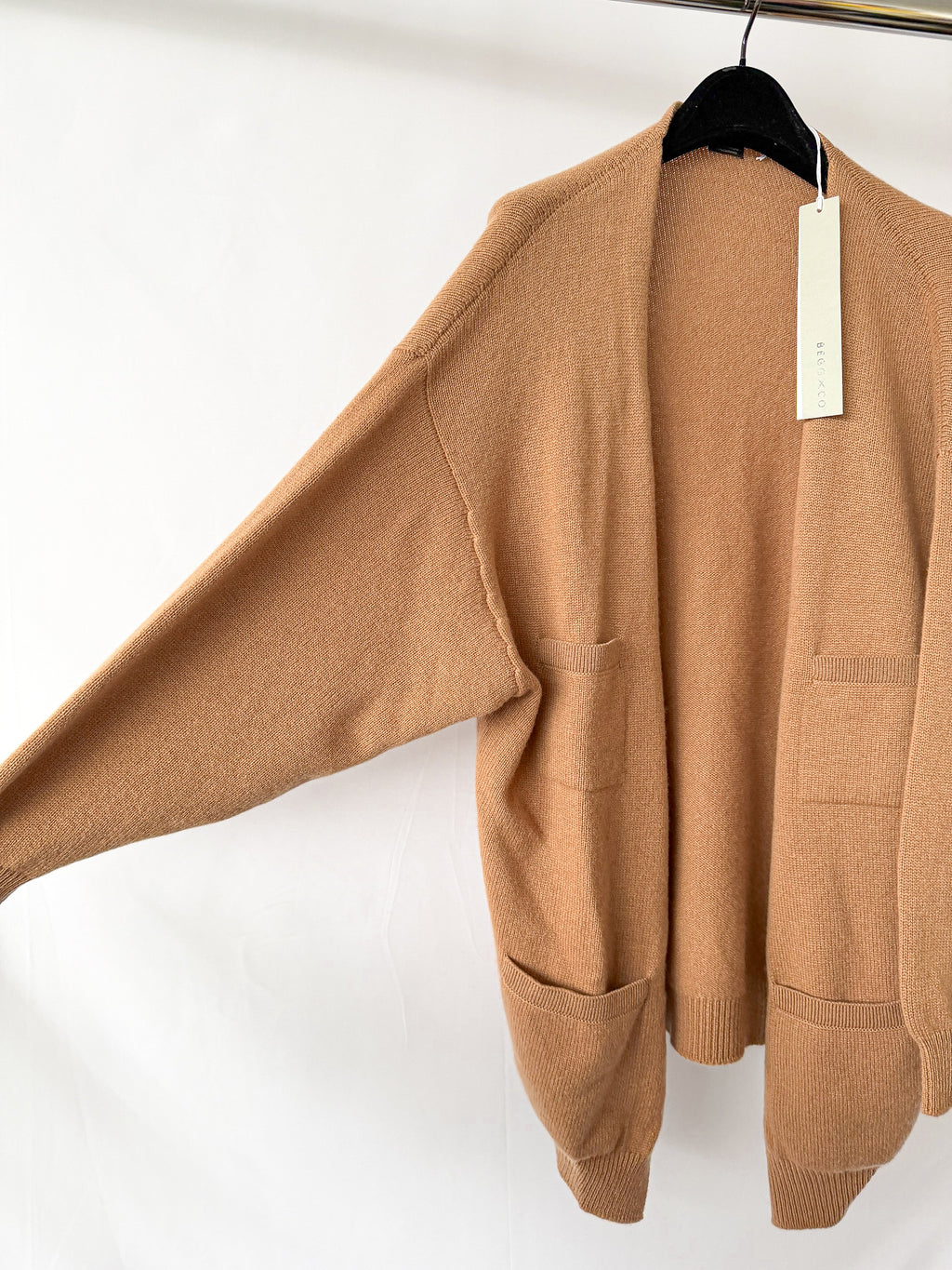 Begg x Co 100% Cashmere Joy Slough Brown Cardigan