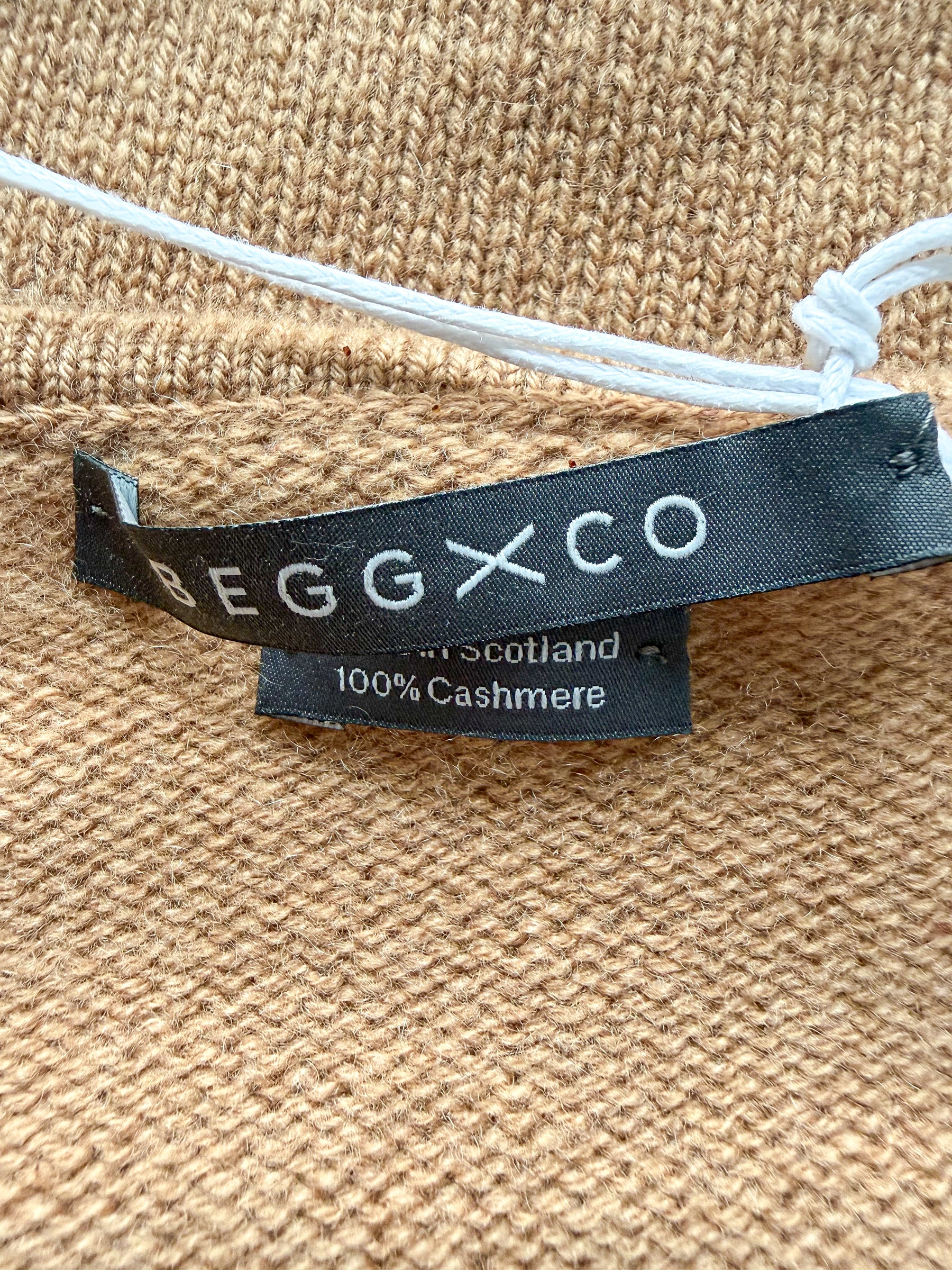 Begg x Co 100% Cashmere Joy Slough Brown Cardigan