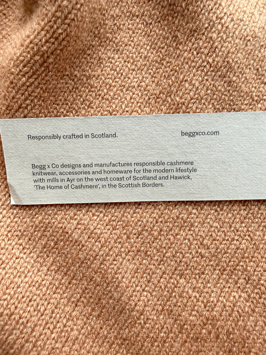 Begg x Co 100% Cashmere Joy Slough Brown Cardigan