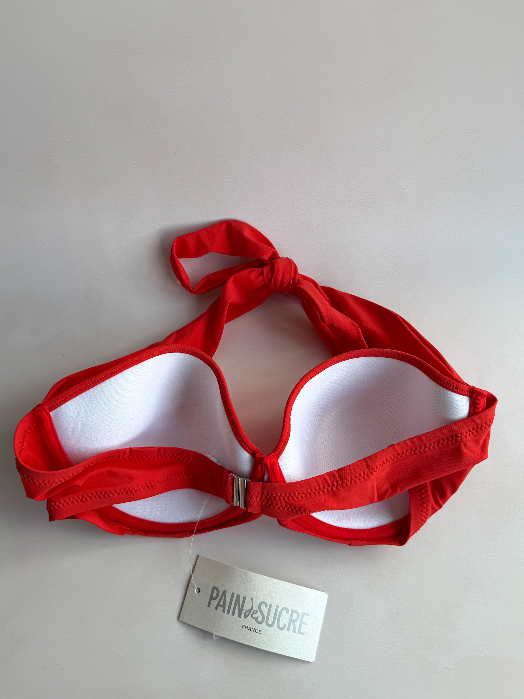 Pain De Sucre Rouge Halterneck Bra Cup Bikini Top in Lisia