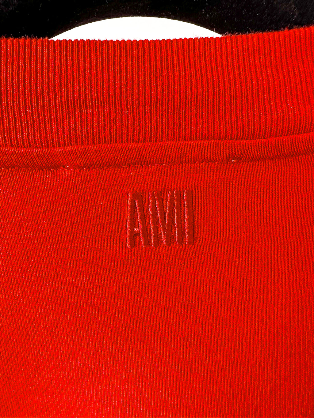 Ami Paris France Logo Front Red Crop Boxy T-Shirt Top