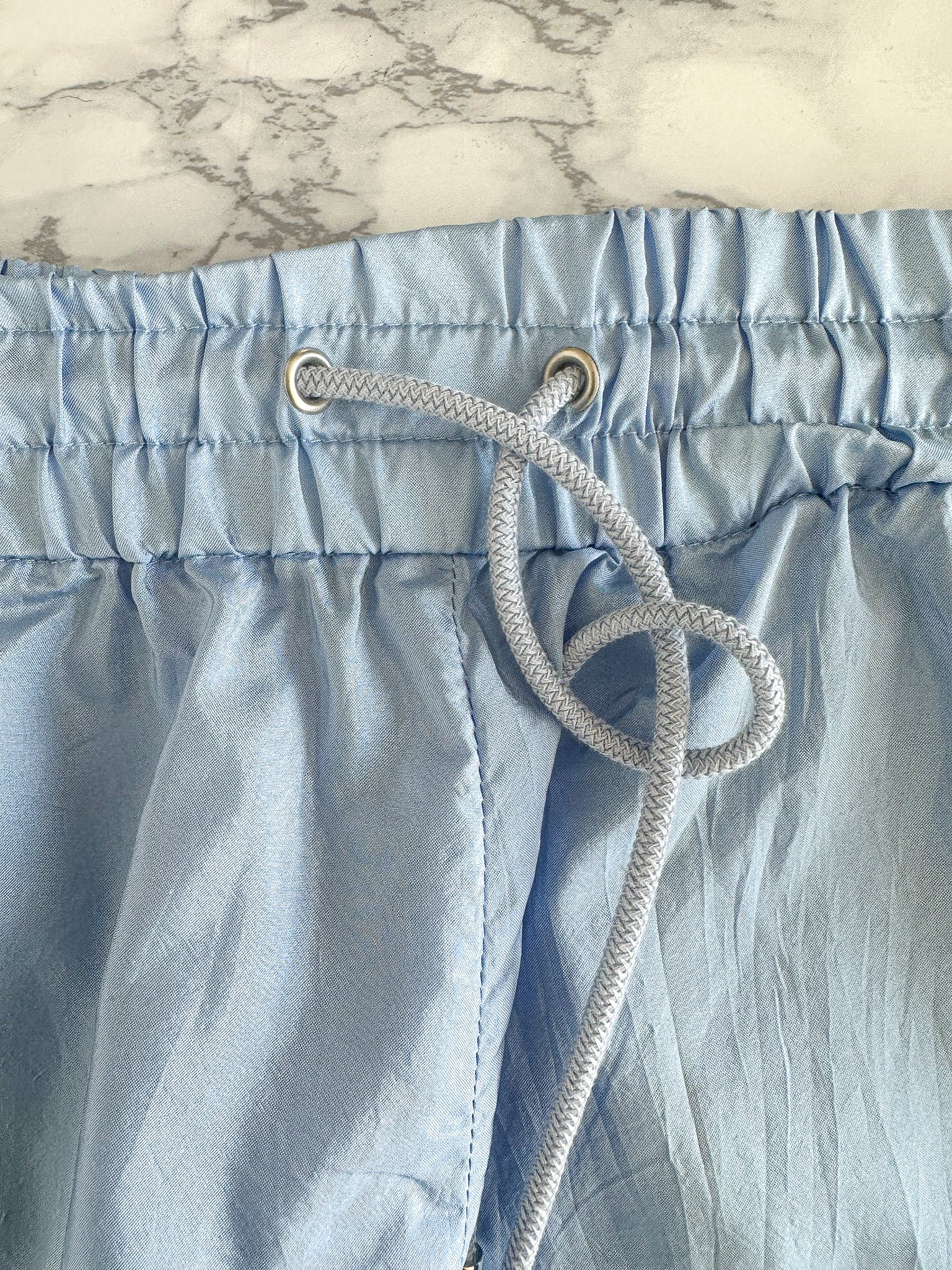 Isabel Marant Lysmee Blue Side-tie Track Boxer Shorts