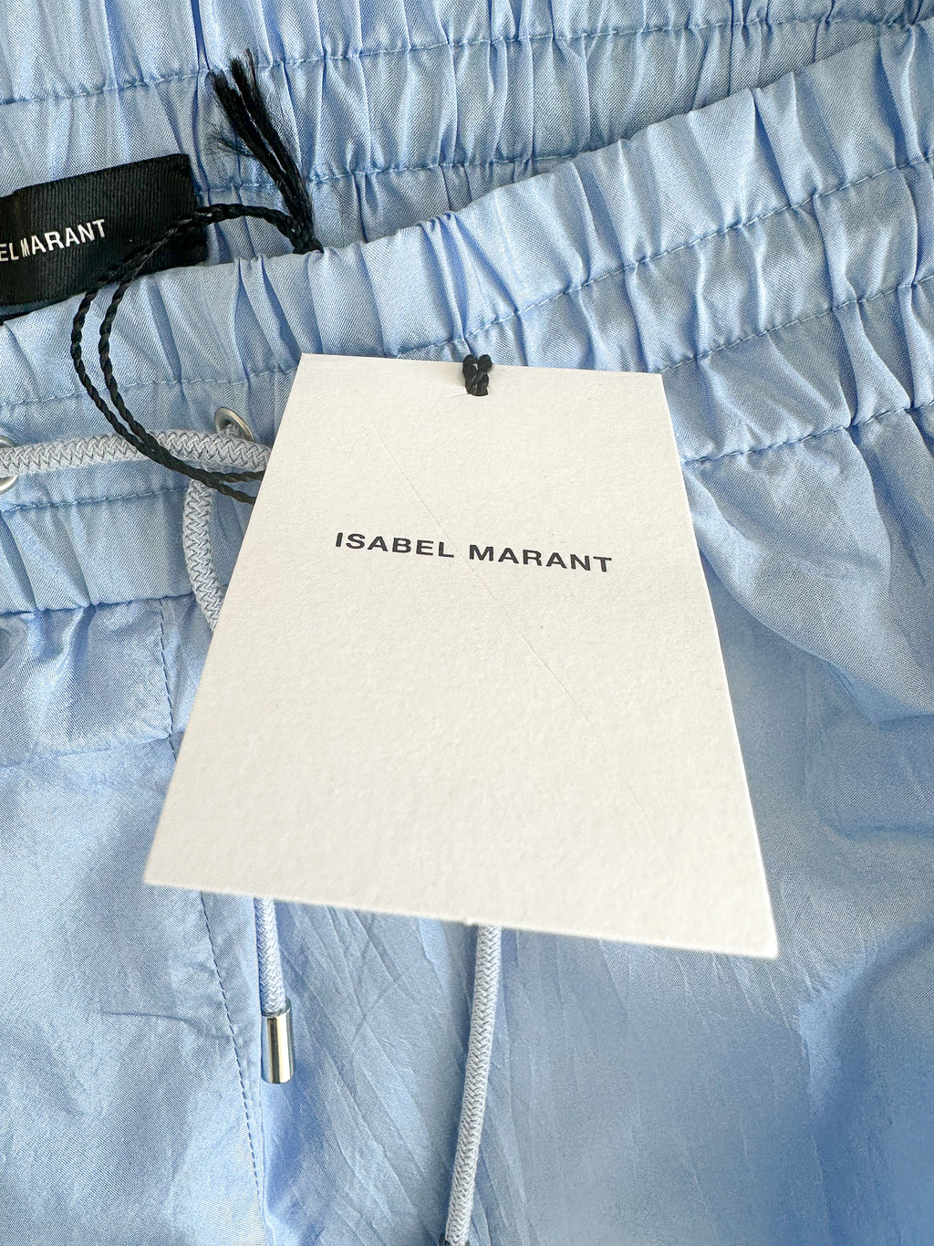 Isabel Marant Lysmee Blue Side-tie Track Boxer Shorts