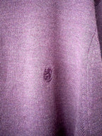 Pringle Of Scotland Qtr Zip Extra Fine Merino Wool Jumper In Purple