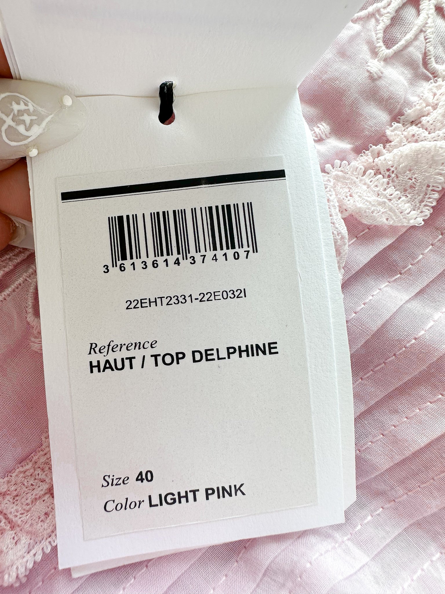 Isabel Marant Pink Delphine Floral Broderie Anglaise Lace Top