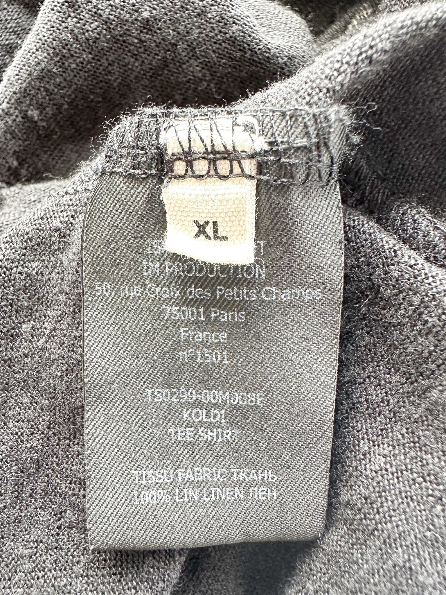 Isabel Marant Etoile Black Logo Front Koldi Linen T-Shirt