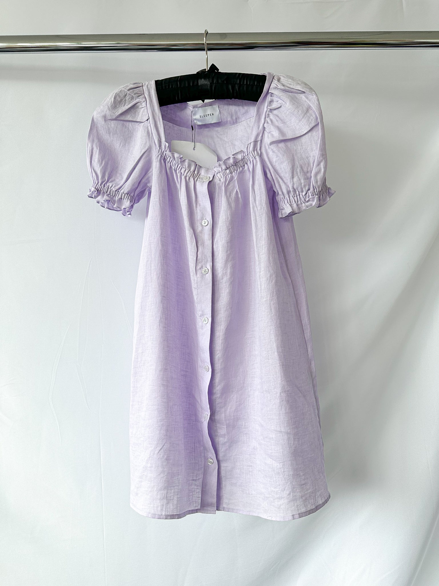 sleeper brigitte linen mini dress Brigitte Linen Midi Dress in Linum