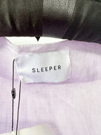 Sleeper Lavender Puff Sleeve Button-Up Brigitte Mini Dress