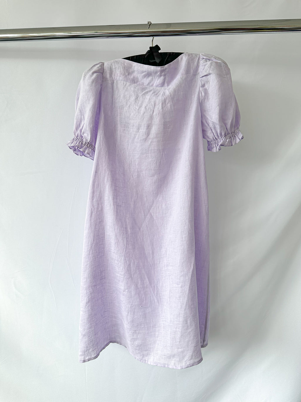 Sleeper Lavender Puff Sleeve Button-Up Brigitte Mini Dress