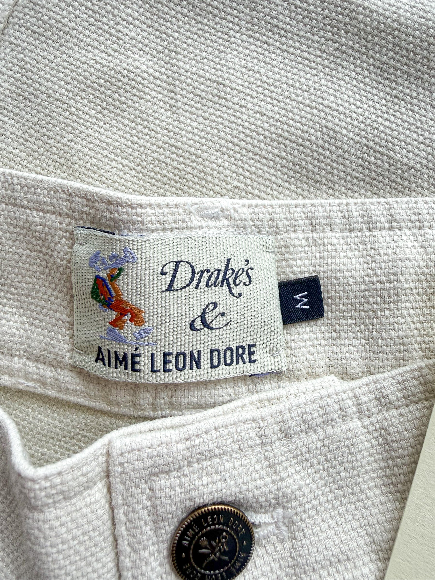 Drake's x Aimé Leon Dore Garment Dyed Carpenter Pant In Ecru