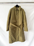 Drake's X Aime Leon Dore Quilted Overcoat Olive Green