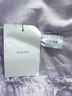 Sleeper Lavender Puff Sleeve Button-Up Brigitte Mini Dress